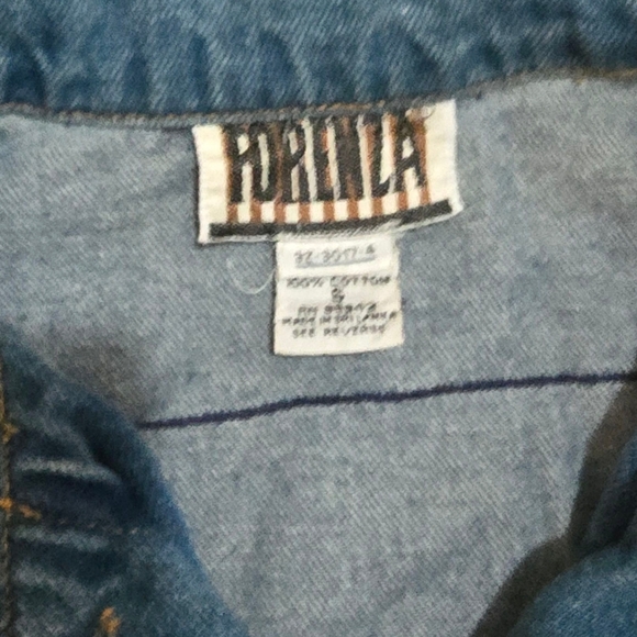 90s Vintage Forenza Denim Jacket Western Patched Boho Small - Picture 8 of 9